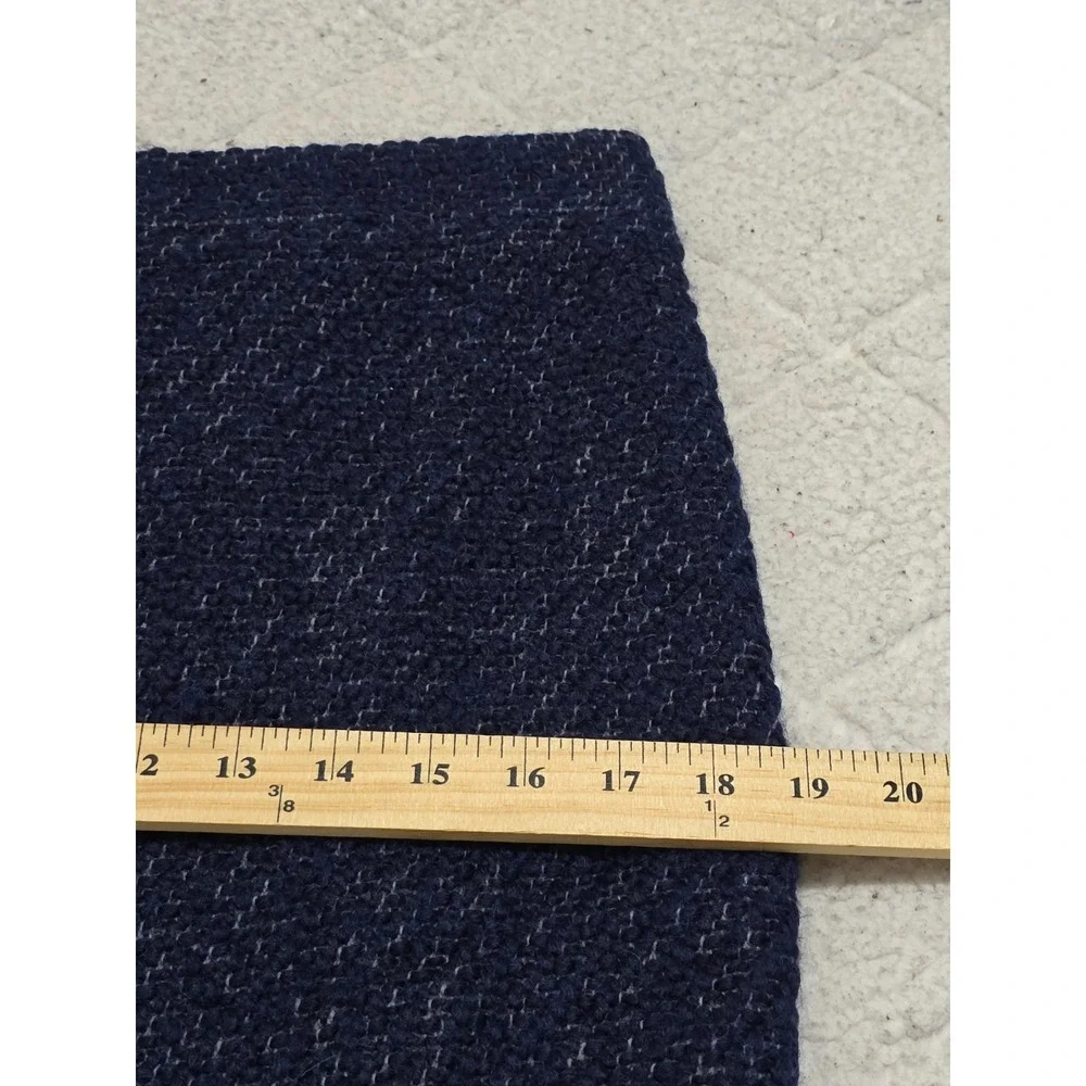 J Crew Womens Navy Blue Wool‎ Blend Tweed Knee Length Pencil Skirt Size 10 NWT